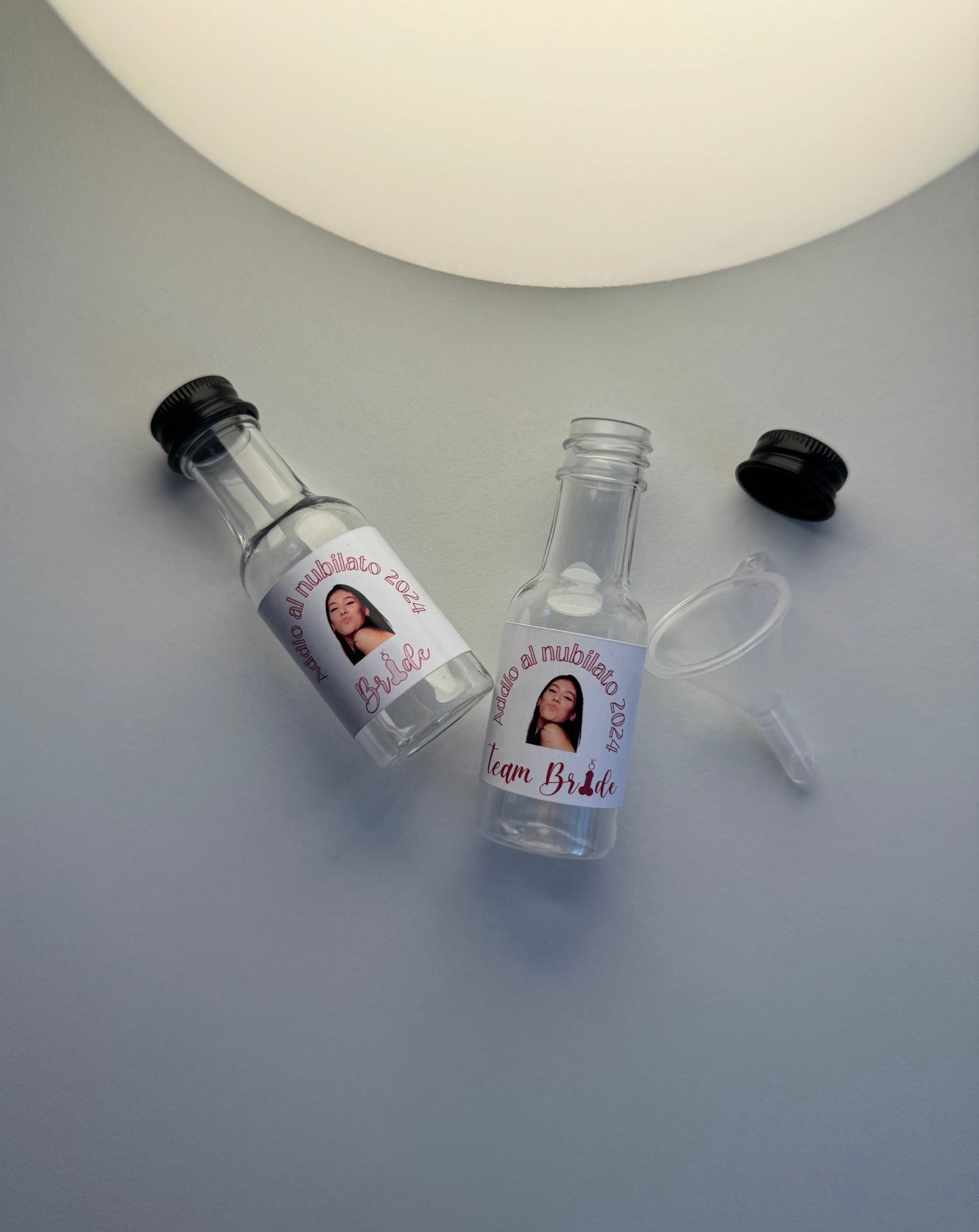 10 Bottiglie Mini personalizzate