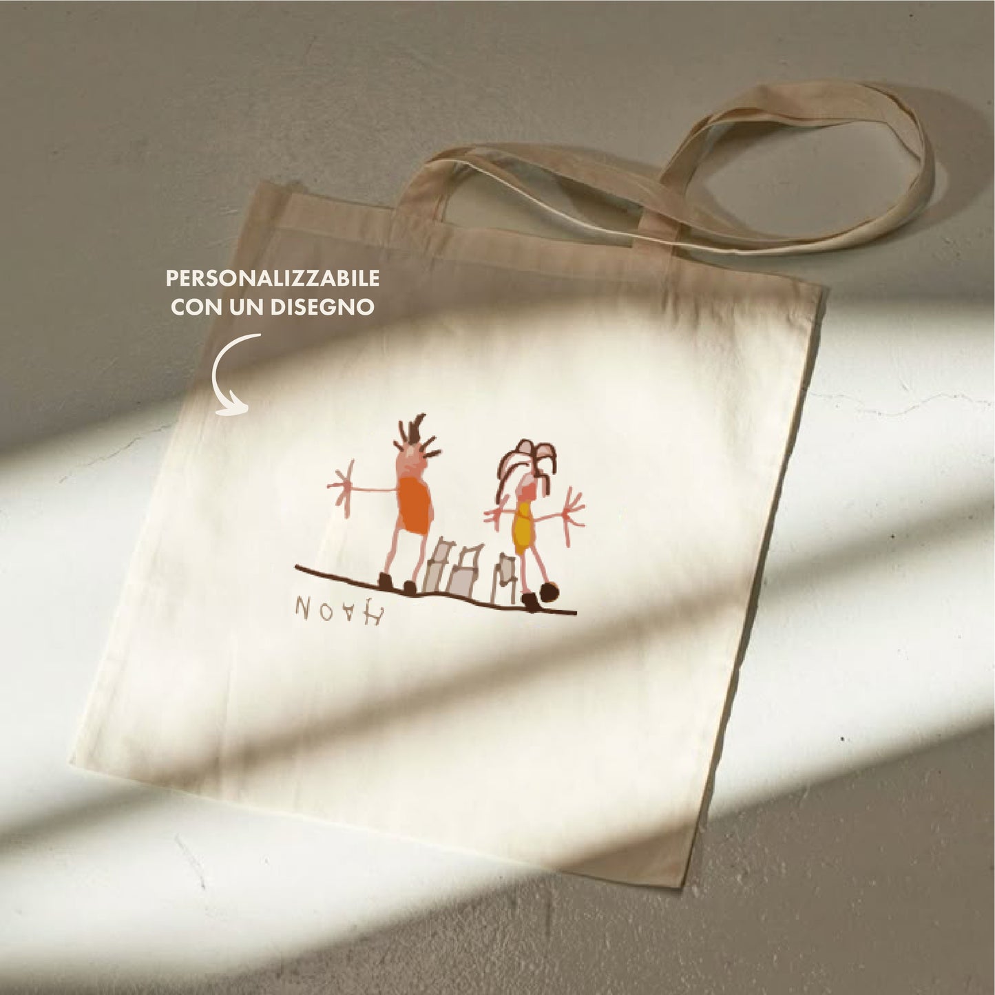 Shopper personalizzata con disegno - dedica - foto