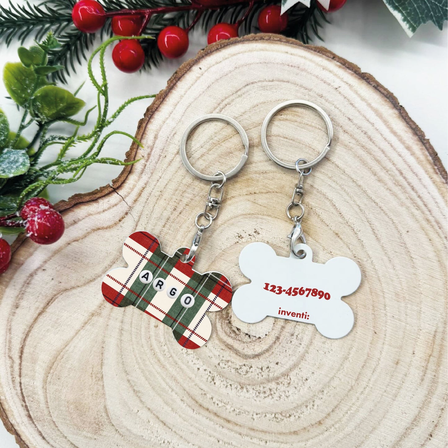 Medaglietta/Portachiavi a forma di Osso