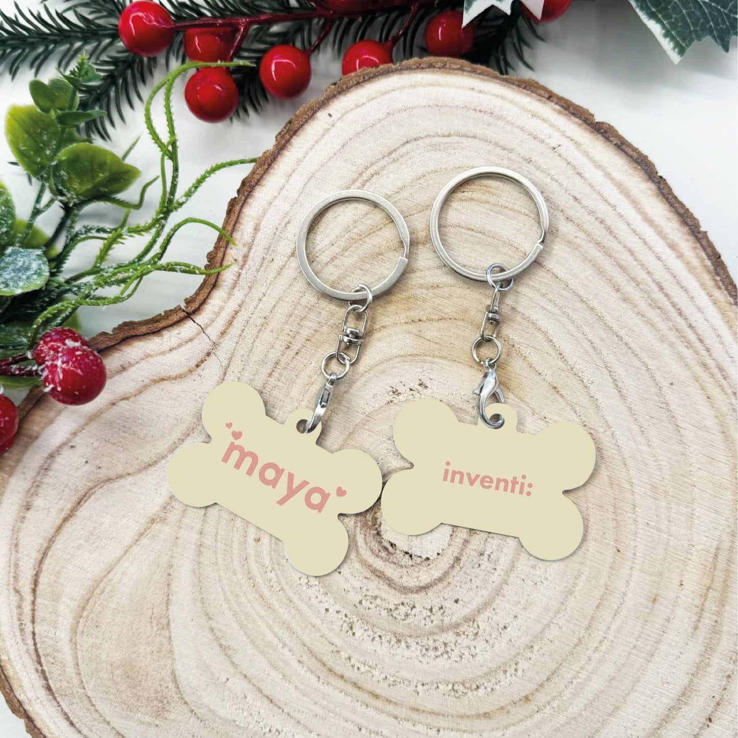 Medaglietta/Portachiavi a forma di Osso