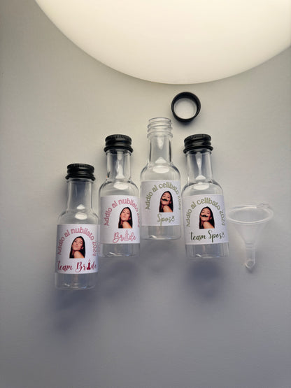 10 Bottiglie Mini personalizzate