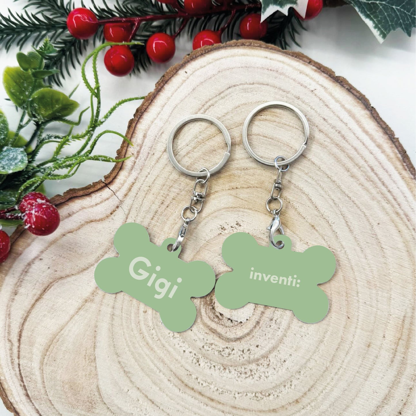 Medaglietta/Portachiavi a forma di Osso