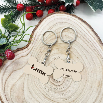 Medaglietta/Portachiavi a forma di Osso